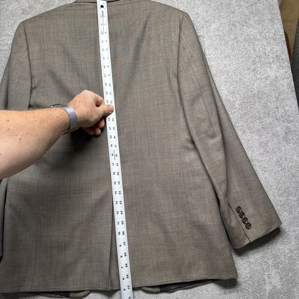Brooks Brothers Men's 40R Brown‎ Wool Cashmere Blazer Made in Italy 2 Button